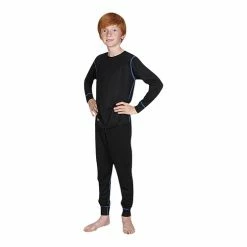 Brand new 🧨 Polarmax Jr. Maxride Baselayer Long-Sleece Crew Top Black/Blue ⌛