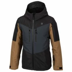 Flash Sale ⌛ Liquid Blane - Boys' Snowboard Jacket With Hoodie Brown/Black 🧨