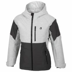 Budget 😍 Liquid Blanca - 👧 Girls' Snowboard Jacket With Hoodie Light Gray Combo ✨