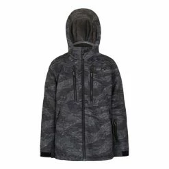 Coupon 😀 Boulder Gear Boys' Spark Snow Hooded Jacket Black Print 🧨
