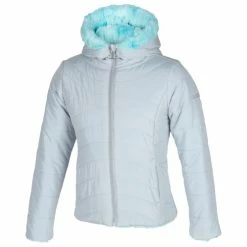Deals 🌟 Pacific Trail 👧 Girls' Quilted Reversible Jacket With Hood Gray Combo 🧨