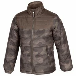 New 🎉 Pacific Trail Boys' Color Block Puffer Reversible Jacket Camo Brown 🌟