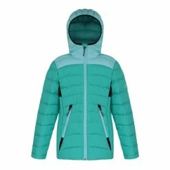 New 🎁 Boulder Gear 👧 Girls' Cosmic Puffy Hooded Jacket Aqua ⭐