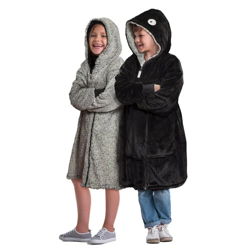 Hot Sale π₯° Sherpy Kids' Velour Zip Hoodie Black/Charcoal π 3 Hot Sale π₯° Sherpy Kids' Velour Zip Hoodie Black/Charcoal π