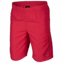 New ✨ Nike Boys' Solid Logo Swim Volley Red 🌟