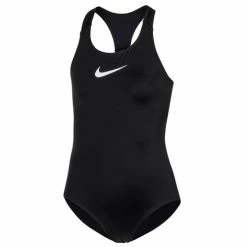 New 👏 Nike 👧 Girls' Racerback One-Piece 🩱 Swimsuit Black 🧨