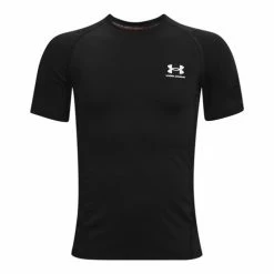 Brand new ❤️ Under Armour Boys' HeatGear Short-Sleeve Tee Black 😉