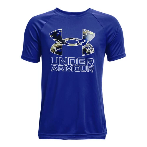 Outlet π Under Armour Boys' Tech Hybrid Tee Royal/White π€© 3 Outlet π Under Armour Boys' Tech Hybrid Tee Royal/White π€©
