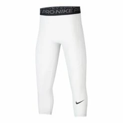 Best Sale 👍 Nike Boys' Pro 3/4 Tights White 🤩