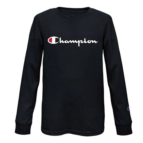 Outlet π Champion Boys' Long-sleeve Graphic Tee Black β 3 Outlet π Champion Boys' Long-sleeve Graphic Tee Black β