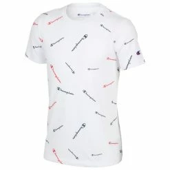 Deals 😀 Champion Boys' All Over Print Tee White ✔️