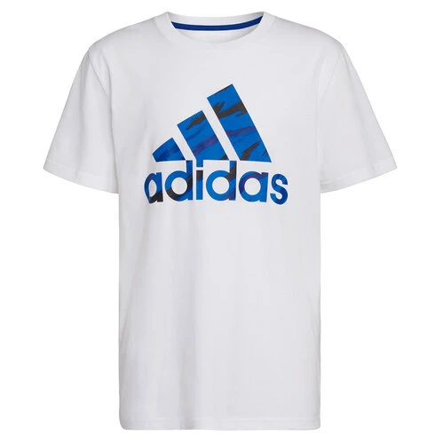Cheap ๐งจ Adidas Boys' Tiger Badge Of Sport Tee White/Blue ๐ 3 Cheap ๐งจ Adidas Boys' Tiger Badge Of Sport Tee White/Blue ๐