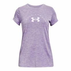 Hot Sale โญ Under Armour ๐ง Girls' Tech Twist Arch Tee Lilac ๐