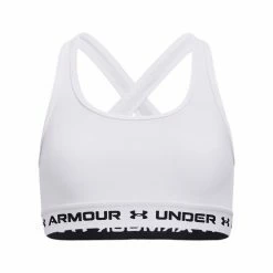 New 😍 Under Armour 👧 Girls' Crossback Bra White 🛒