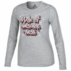 Best reviews of 🔥 TEC-ONE 👧 Girls' Made Of Awesomeness Long-Sleeve Tee Heather 🔥