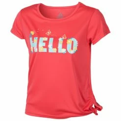 Best deal ❤️ TEC-ONE 👧 Girls' Hello Side-Tie Tee Coral 🛒