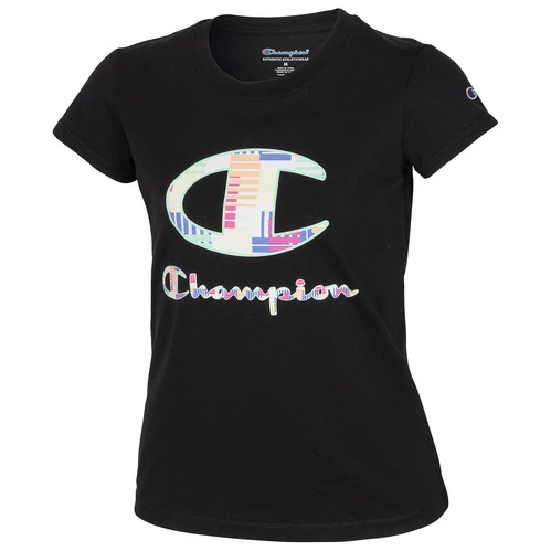 New π Champion π§ Girls' Multi Stripe Pattern Tee Black β¨ 3 New π Champion π§ Girls' Multi Stripe Pattern Tee Black β¨