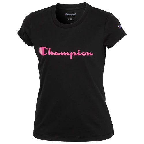 Cheapest π€© Champion π§ Girls' Classic Script Short-Sleeve Graphic Tee Black π― 3 Cheapest π€© Champion π§ Girls' Classic Script Short-Sleeve Graphic Tee Black π―