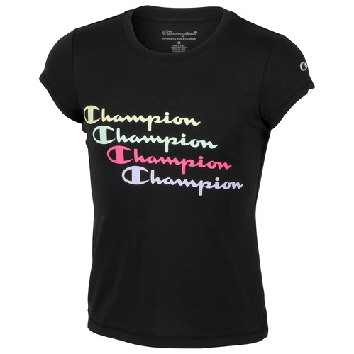 Discount 𧨠Champion π§ Girls' Stair Stack Script Short-Sleeve Tee Black β¨ 3 Discount 𧨠Champion π§ Girls' Stair Stack Script Short-Sleeve Tee Black β¨