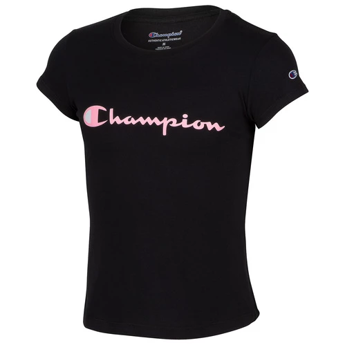 Discount βοΈ Champion π§ Girls' Script Short-Sleeve Tee Black βοΈ 3 Discount βοΈ Champion π§ Girls' Script Short-Sleeve Tee Black βοΈ
