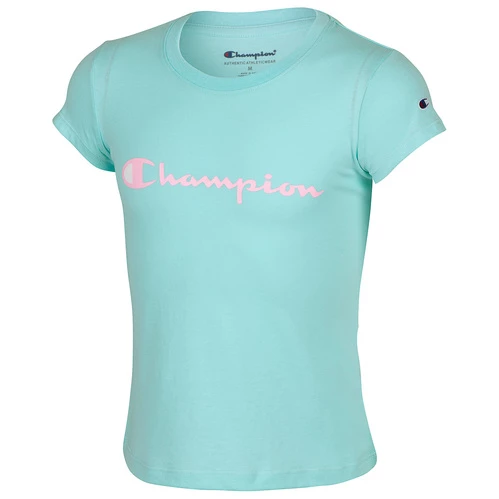 Brand new π₯° Champion π§ Girls' Script Short-Sleeve Tee Aqua π 3 Brand new π₯° Champion π§ Girls' Script Short-Sleeve Tee Aqua π