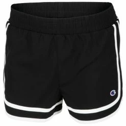 New 🔥 Champion 👧 Girls' Solid Woven Shorts Black 👏