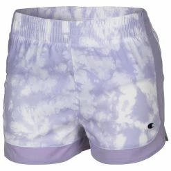 Flash Sale 👍 Champion 👧 Girls' Tie-Dye Woven Shorts Lilac Combo ✨