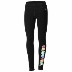 Outlet 😉 Champion 👧 Girls' Rainbow Leggings Black ❤️