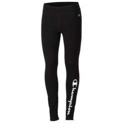 Promo 🌟 Champion 👧 Girls' Signature Script Leggings Black 🧨