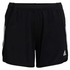 Best Sale 🎁 Adidas 👧 Girls' 3-Stripe Mesh Shorts Black/White ✨