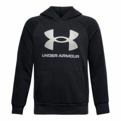 Best Pirce 🔥 Under Armour Boys' Rival Fleece Hoodie Black/White 😉