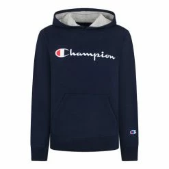 Wholesale 🌟 Champion Boys' Script Hoodie Navy Blue 🤩
