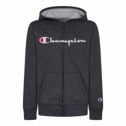 Wholesale ✨ Champion Boys' Script Full-zip Hoodie Granite 🔔