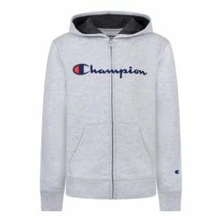 Wholesale ✨ Champion Boys' Script Full-zip Hoodie Oxford ✔️