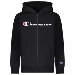 Cheap 🧨 Champion Boys' Full-Zip Hoodie Black ✨