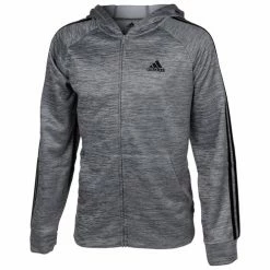 New ✨ Adidas Boys' Indicator Full-Zip Hoodie Gray 😍