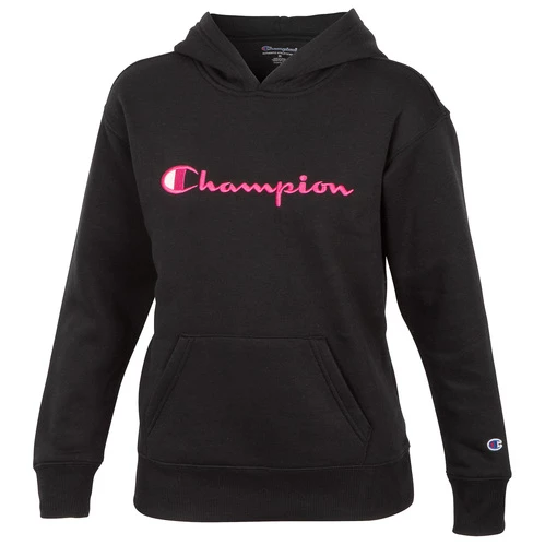 Flash Sale π₯ Champion π§ Girls' Classic Script Fleece Hoodie Black π 3 Flash Sale π₯ Champion π§ Girls' Classic Script Fleece Hoodie Black π