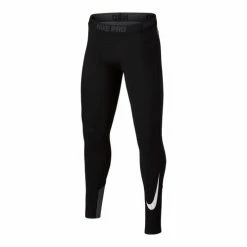 New 🤩 Nike Boys' Pro Warm Graphic Tights Black ✨