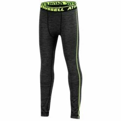 Discount 👍 Russell Athletic Boys' Arctic Compression Pants Black/Yellow 👏